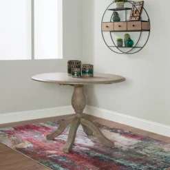 Kirkland's Home Dining Tables-Gray Wash Drop Leaf Dining Table