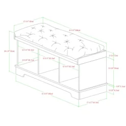 Kirkland's Home Benches & Ottomans-Gray Wash Entryway Bench And Storage Bins