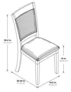 Kirkland's Home Dining Chairs-Gray Wilbur Cane Back Dining Chairs, Set Of 2