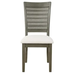 Kirkland's Home Dining Chairs-Gray Wilbur Cane Back Dining Chairs, Set Of 2