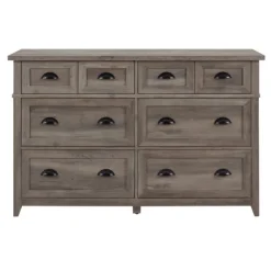 Kirkland's Home Dressers & Chests-Graywash Wood Cup Handle Dresser