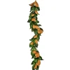 Kirkland's Home Arrangements & Greenery-Green And Orange Magnolia Leaf Garland
