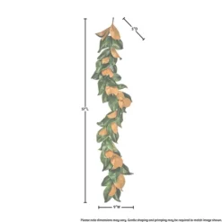 Kirkland's Home Arrangements & Greenery-Green And Orange Magnolia Leaf Garland