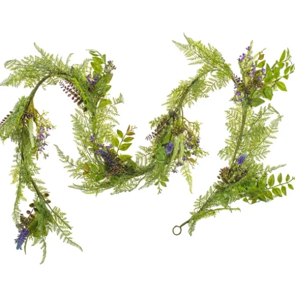 Kirkland's Home Arrangements & Greenery-Green And Purple Maytime Garland