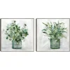 Kirkland's Home Canvas Art-Green Garden 2-Pc. Framed Canvas Art Print Set