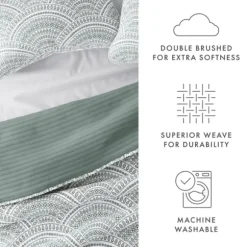 Kirkland's Home Quilts-Green Scalloped Reversible 2-Pc. Twin Quilt Set