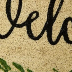 Kirkland's Home Doormats-Green Wreath Welcome Coir Doormat