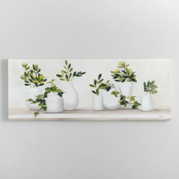 Kirkland's Home Canvas Art-Greenery In Bottle Vases Canvas Art Print
