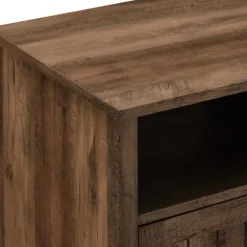 Kirkland's Home Accent & End Tables-Grooved Door Barnwood Side Table