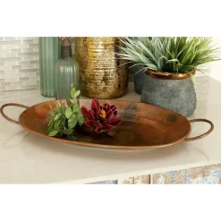 Kirkland's Home Decorative Trays-Hammered Copper 3-Pc. Iridescent Tray Set