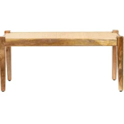 Kirkland's Home Entryway Furniture-Handwoven Rattan Cane And Mango Wood Bench