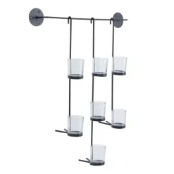 Kirkland's Home Sconces-Hanging Glass Votive Wall Plaque