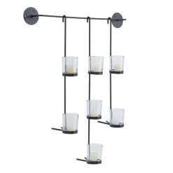 Kirkland's Home Sconces-Hanging Glass Votive Wall Plaque