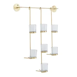 Kirkland's Home Sconces-Hanging Glass Votive Wall Plaque