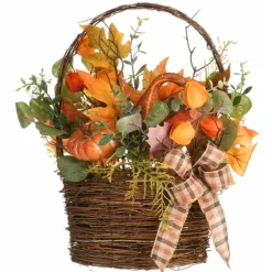 Kirkland's Home Arrangements & Greenery-Harvest Arrangement In Woven Wall Basket