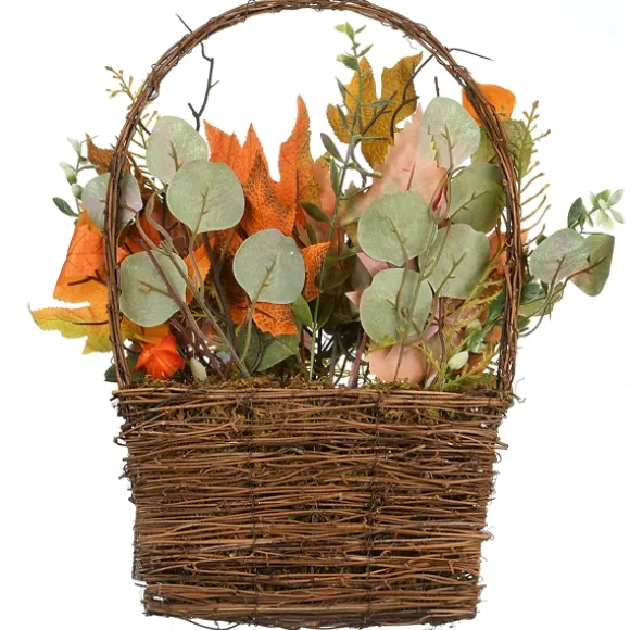 Kirkland's Home Arrangements & Greenery-Harvest Arrangement In Woven Wall Basket