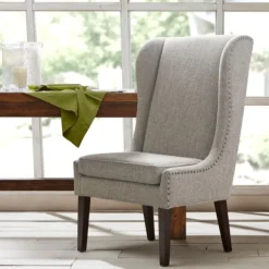 Kirkland's Home Dining Chairs-Heather High Wingback Dining Chair
