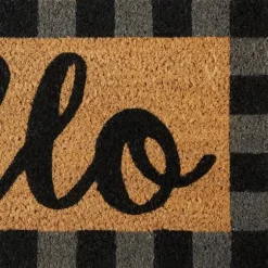 Kirkland's Home Doormats-Hello Buffalo Check Doormat