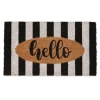 Kirkland's Home Doormats-Hello Cabana Stripe Coir Doormat