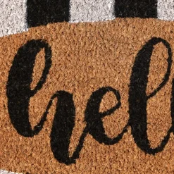 Kirkland's Home Doormats-Hello Cabana Stripe Coir Doormat