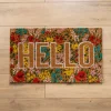 Kirkland's Home Doormats-Hello Floral Coir Doormat