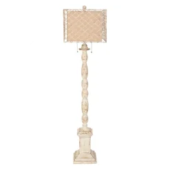 Kirkland's Home Floor Lamps-Holcomb White Floor Lamp