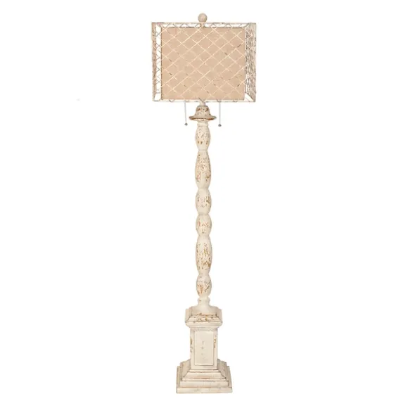 Kirkland's Home Floor Lamps-Holcomb White Floor Lamp