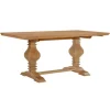 Kirkland's Home Dining Tables-Honey Brown Wood Double Pedestal Dining Table