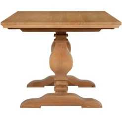 Kirkland's Home Dining Tables-Honey Brown Wood Double Pedestal Dining Table