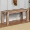 Kirkland's Home Benches & Ottomans-Honey Brushed Acacia Wood Rustic Bench