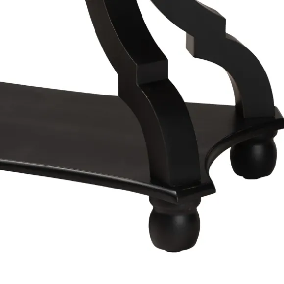 Kirkland's Home Accent & End Tables-Hourglass Wood Accent Table