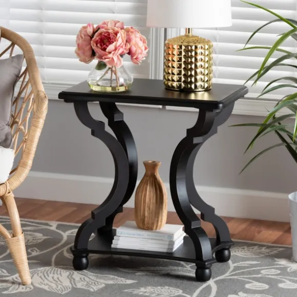 Kirkland's Home Accent & End Tables-Hourglass Wood Accent Table