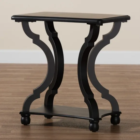Kirkland's Home Accent & End Tables-Hourglass Wood Accent Table