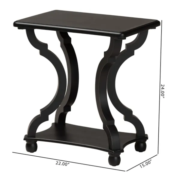 Kirkland's Home Accent & End Tables-Hourglass Wood Accent Table