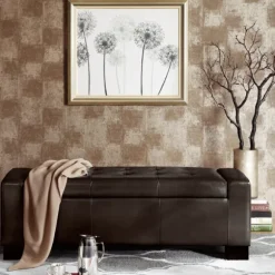 Kirkland's Home Benches & Ottomans-Hudson Tufted Faux Leather Storage Bench