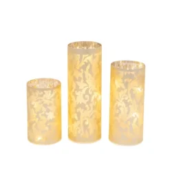 Kirkland's Home Candle Holders-Hurricane Glass Luminaries, Set Of 3