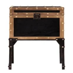 Kirkland's Home Accent & End Tables-Hypatia Travel Trunk Side Table