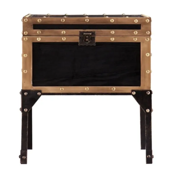 Kirkland's Home Accent & End Tables-Hypatia Travel Trunk Side Table