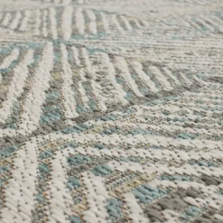 Kirkland's Home Outdoor Rugs-Ikat Diamond Light Outdoor Area Rug, 5X7