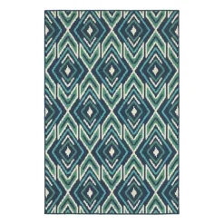 Kirkland's Home Outdoor Rugs-Ikat Diamonds Jenn Outdoor Rug, 6X9
