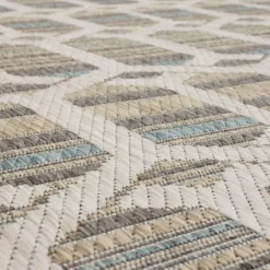 Kirkland's Home Outdoor Rugs-Ikat Vibrant Tan Outdoor Area Rug, 5X7