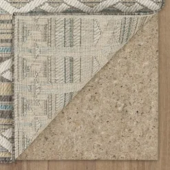 Kirkland's Home Outdoor Rugs-Ikat Vibrant Tan Outdoor Area Rug, 5X7