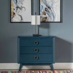 Kirkland's Home Dressers & Chests-Indigo 3-Drawer Wood Chest