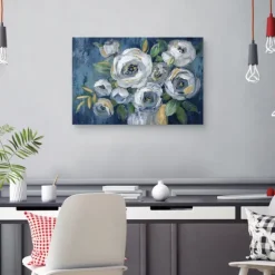 Kirkland's Home Canvas Art-Indigo Touch Of Gold Canvas Art Print, 36X24 In.