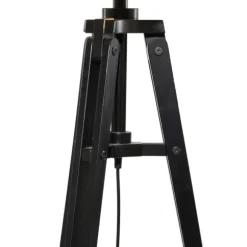 Kirkland's Home Floor Lamps-Industrial Tripod Wooden Floor Lamp