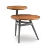 Kirkland's Home Accent & End Tables-Industrial Two-Tiered Gunmetal Accent Table