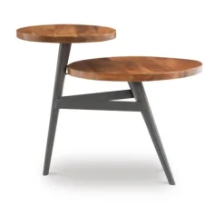 Kirkland's Home Accent & End Tables-Industrial Two-Tiered Gunmetal Accent Table