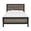 Kirkland's Home Beds & Headboards-Industrial Wood Queen Bed With Metal Frame