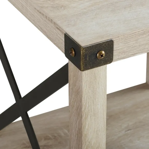 Kirkland's Home Accent & End Tables-Industrial X-Frame Accent Table