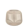 Kirkland's Home Lanterns-Irma Beige Steel Medium Open Rods Lantern